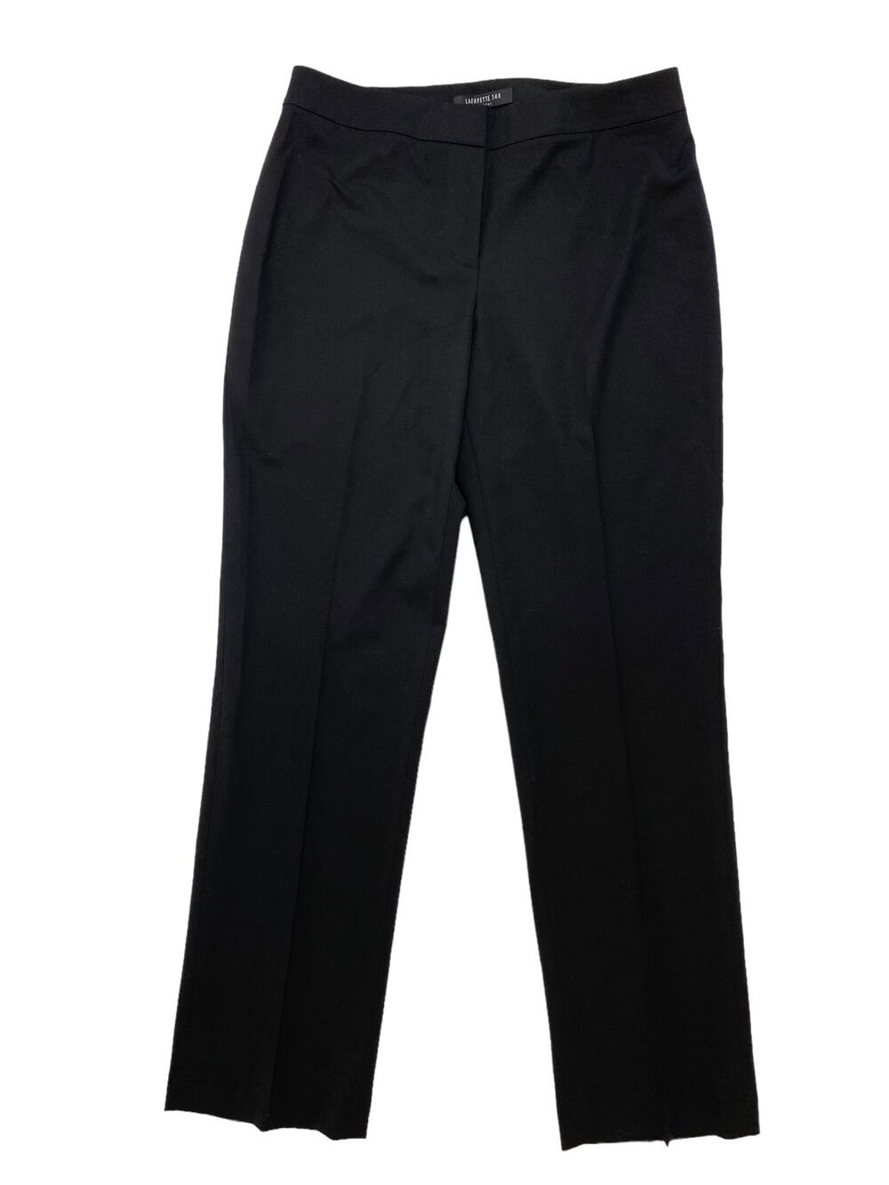 LAFAYETTE 148 Barrow Black Wool Blend Straight Leg Dress Pants Size 6